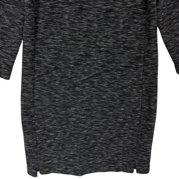 Ann Taylor LOFT Sweater Dress Women's Small Gray Knit Shoulder Zip Pullover - Picture 4 of 12